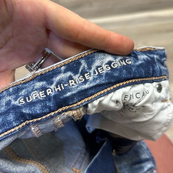 🏁 American Eagle ultra high rise jeggings size 0 - Picture 3 of 10
